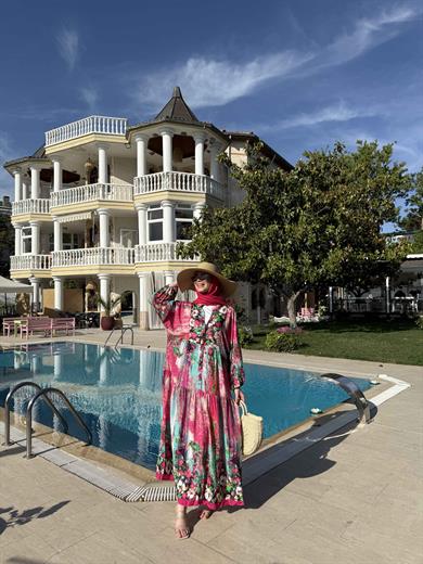 Minel Elbise - Fuşya