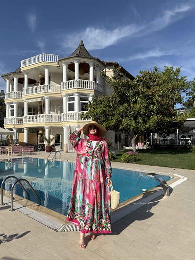 Minel Elbise - Fuşya