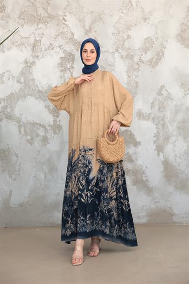 Nare Elbise - Lacivert