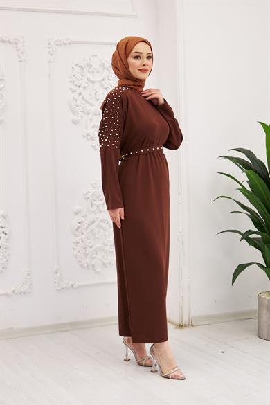 Nazlı Dress - Brown