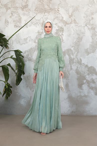 Neşe Abiye - Mint Yeşil