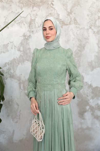 Neşe Abiye - Mint Yeşil