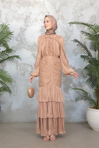 Neva Tesettür Abiye - Bakır