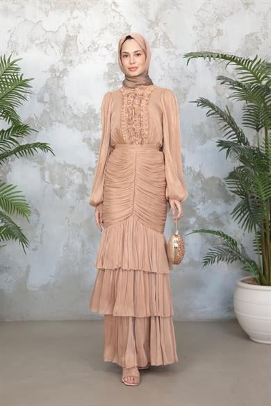 Neva Tesettür Abiye - Bakır