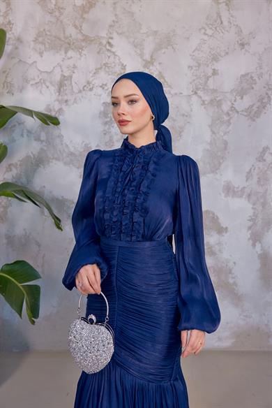 Neva Tesettür Abiye - Lacivert