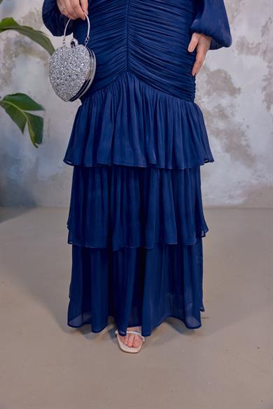 Neva Tesettür Abiye - Lacivert