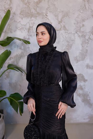 Neva Tesettür Abiye - Siyah