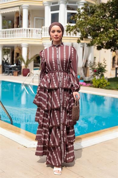 Nilay Elbise - Kahverengi