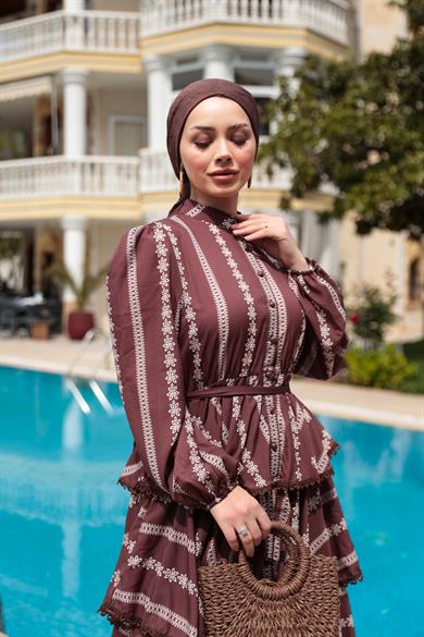 Nilay Elbise - Kahverengi