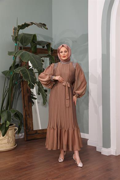 Nisa Evening Dress - Copper