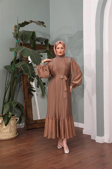 Nisa Evening Dress - Copper