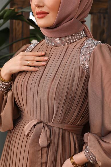 Nisa Evening Dress - Copper