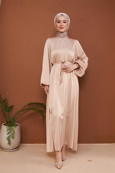Nisan Evening Dress - Beige