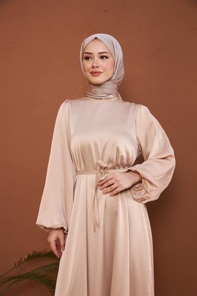 Nisan Evening Dress - Beige