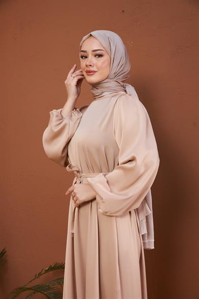 Nisan Evening Dress - Beige