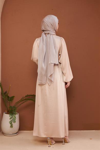 Nisan Evening Dress - Beige