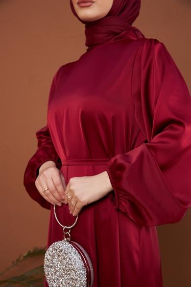 Nisan Evening Dress - Claret Red