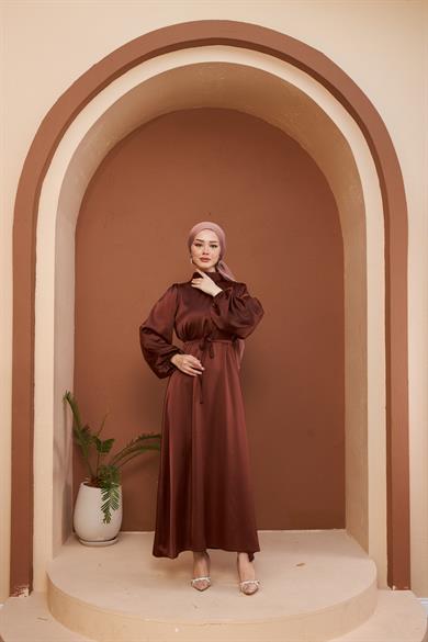 Nisan Evening Dress - Brown