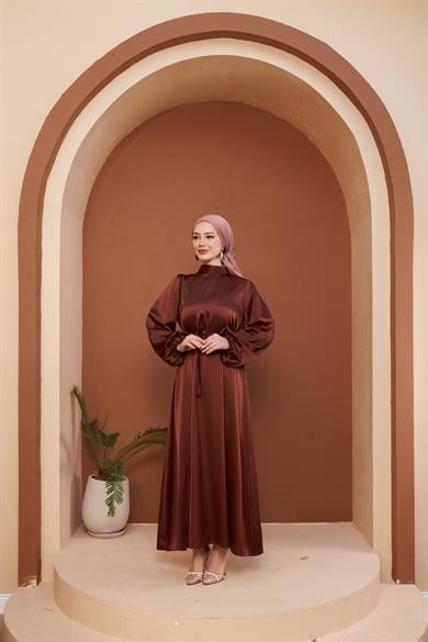 Nisan Evening Dress - Brown