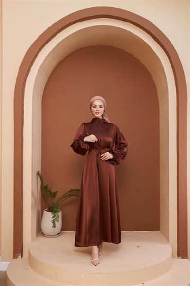 Nisan Evening Dress - Brown