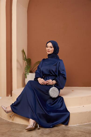 Nisan Evening Dress - Navy Blue