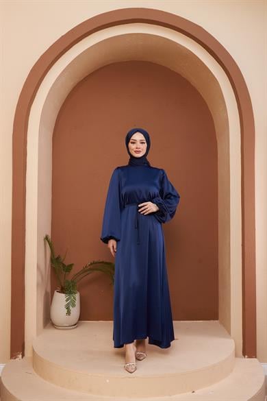Nisan Evening Dress - Navy Blue