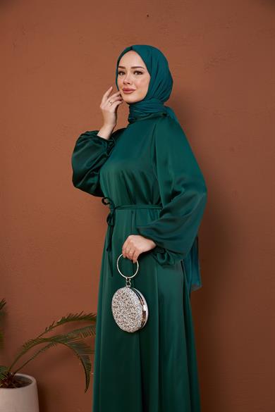 Nisan Evening Dress - Emerald Green