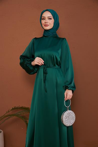 Nisan Evening Dress - Emerald Green