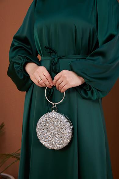 Nisan Evening Dress - Emerald Green