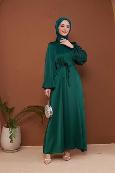 Nisan Evening Dress - Emerald Green