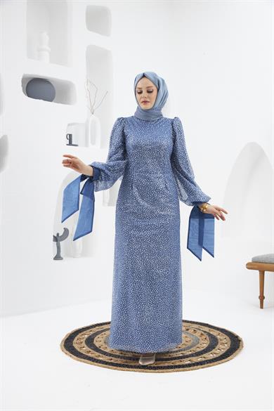 Nurgül Evening Dress - Indigo