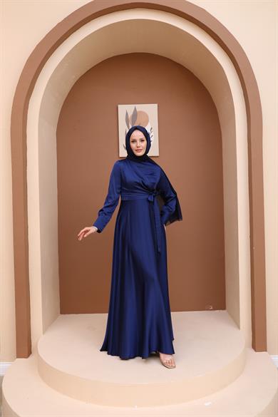 Nurşah Evening Dress - Navy Blue