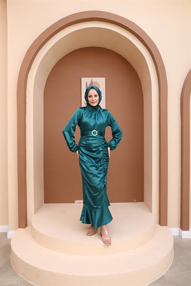 Nurşah Evening Dress - Emerald Green
