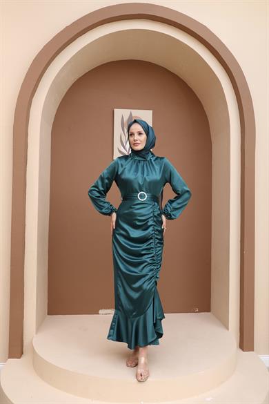 Nurşah Evening Dress - Emerald Green