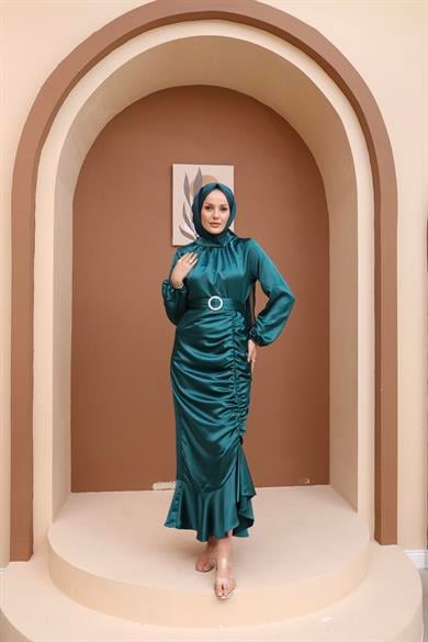 Nurşah Evening Dress - Emerald Green