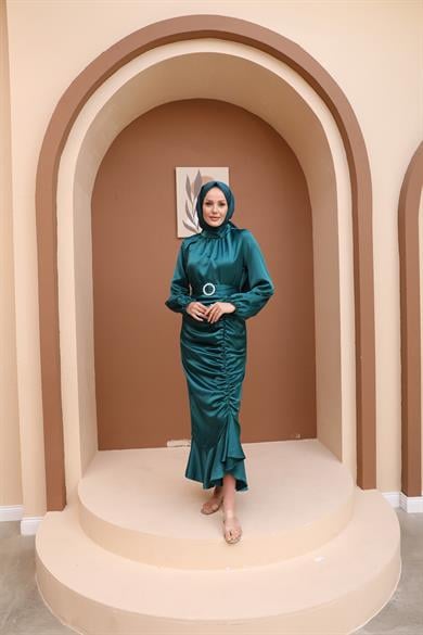 Nurşah Evening Dress - Emerald Green