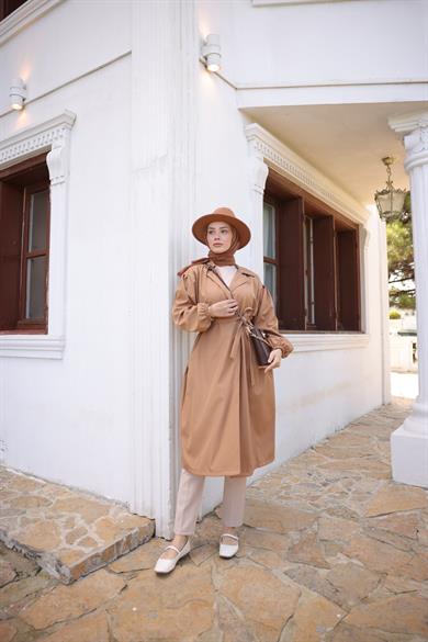 Oversize Trench Coat - Tan