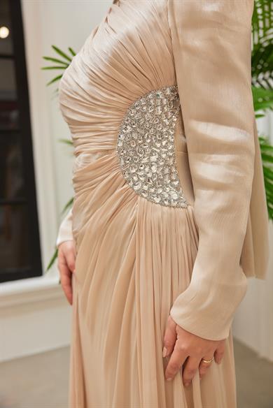 Özlem Taş Abiye - Krem