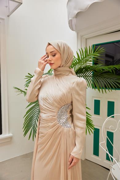 Özlem Taş Abiye - Krem