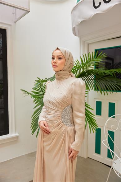 Özlem Taş Abiye - Krem