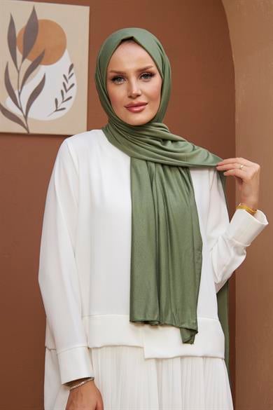 Combed Cotton Shawl - Pistachio Green