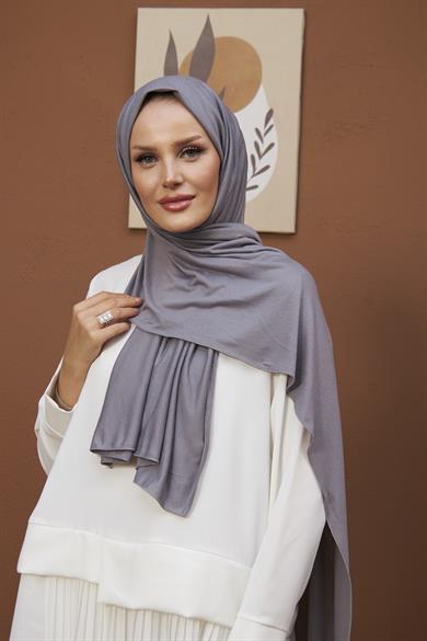 Combed Cotton Shawl - Gray