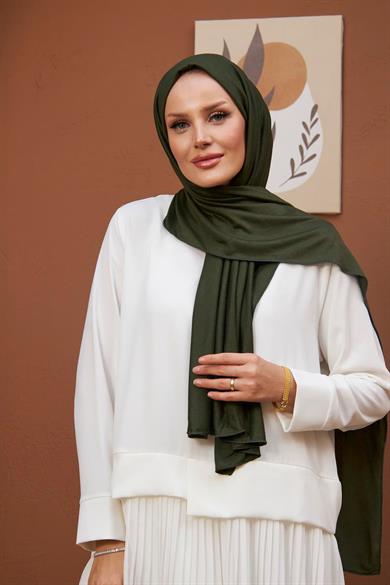 Combed Cotton Shawl - Khaki