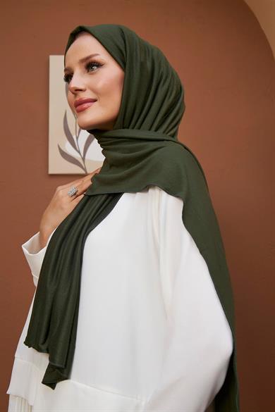 Combed Cotton Shawl - Khaki