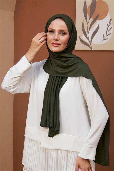 Combed Cotton Shawl - Khaki