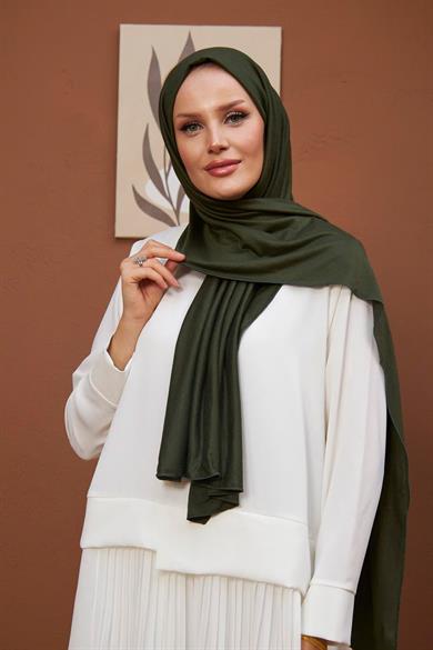 Combed Cotton Shawl - Khaki