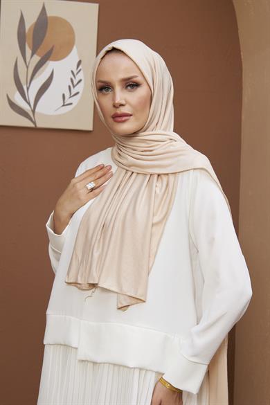 Combed Cotton Shawl - Cream