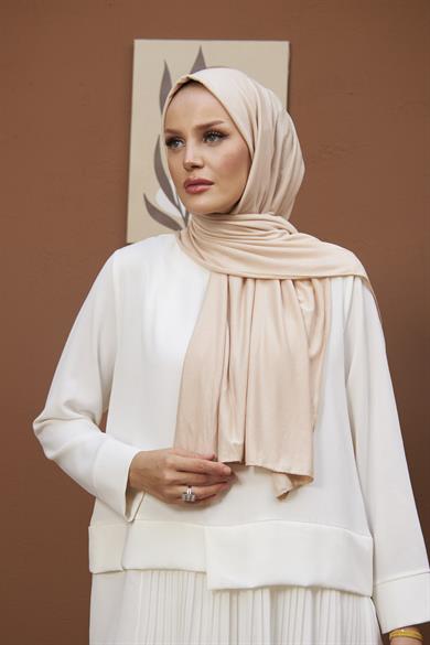 Combed Cotton Shawl - Cream