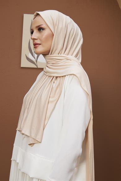 Combed Cotton Shawl - Cream