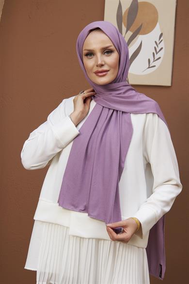 Combed Cotton Shawl - Lilac